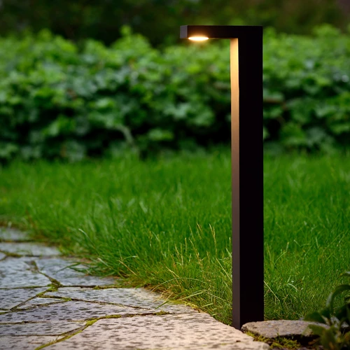 Lucide TEXAS - Sokkellamp - LED - 1x7W 3000K - IP54 - Antraciet - sfeer 1